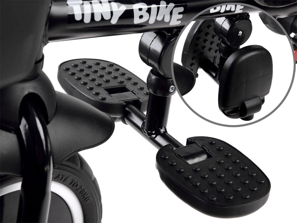 Vaikiškas triratukas su stogeliu 3in1 „Tiny Bike“, pilkas