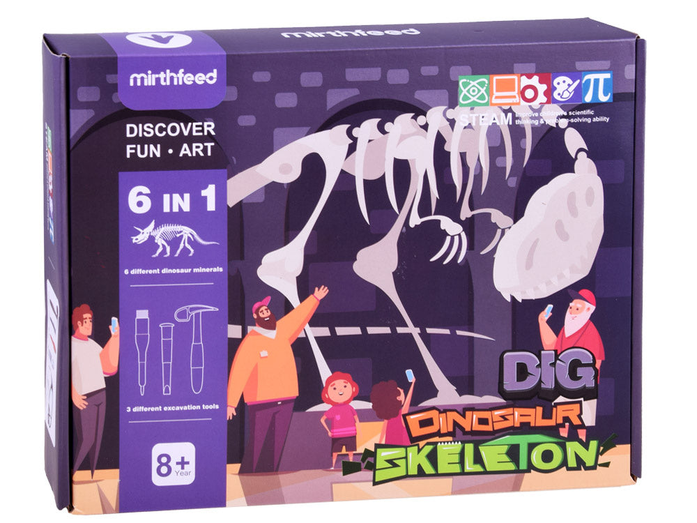 Archeologinių kasinėjimų rinkinys 6in1 „Dinozaurai“