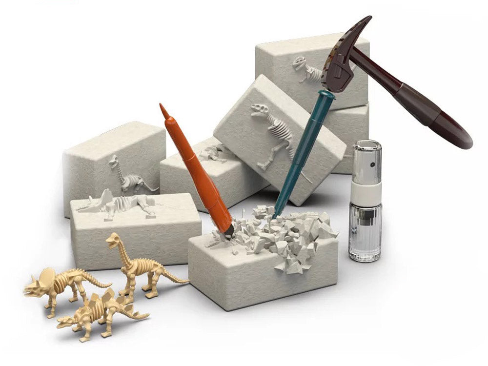Archeologinių kasinėjimų rinkinys 6in1 „Dinozaurai“