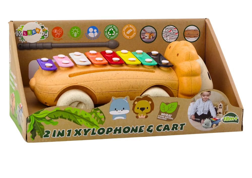 Edukacinis metalofonas ant ratukų, liūtas