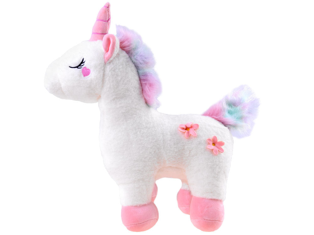 Pliušinis vienaragis 48 cm, baltas