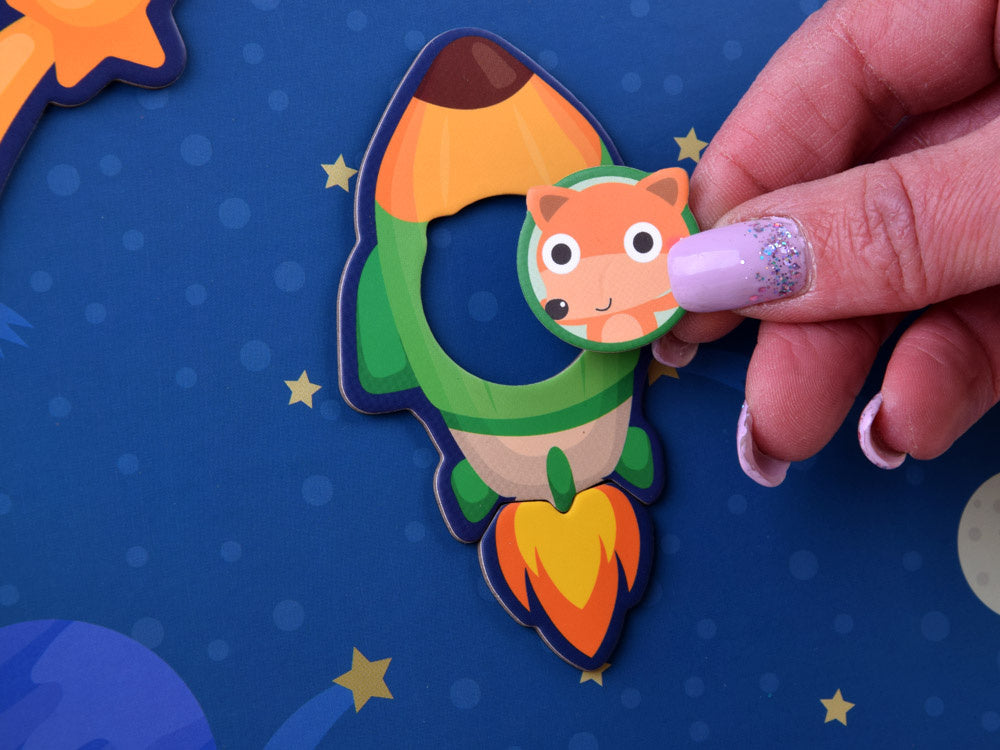 Magnetinė dėlionė 50 el, kosmosas