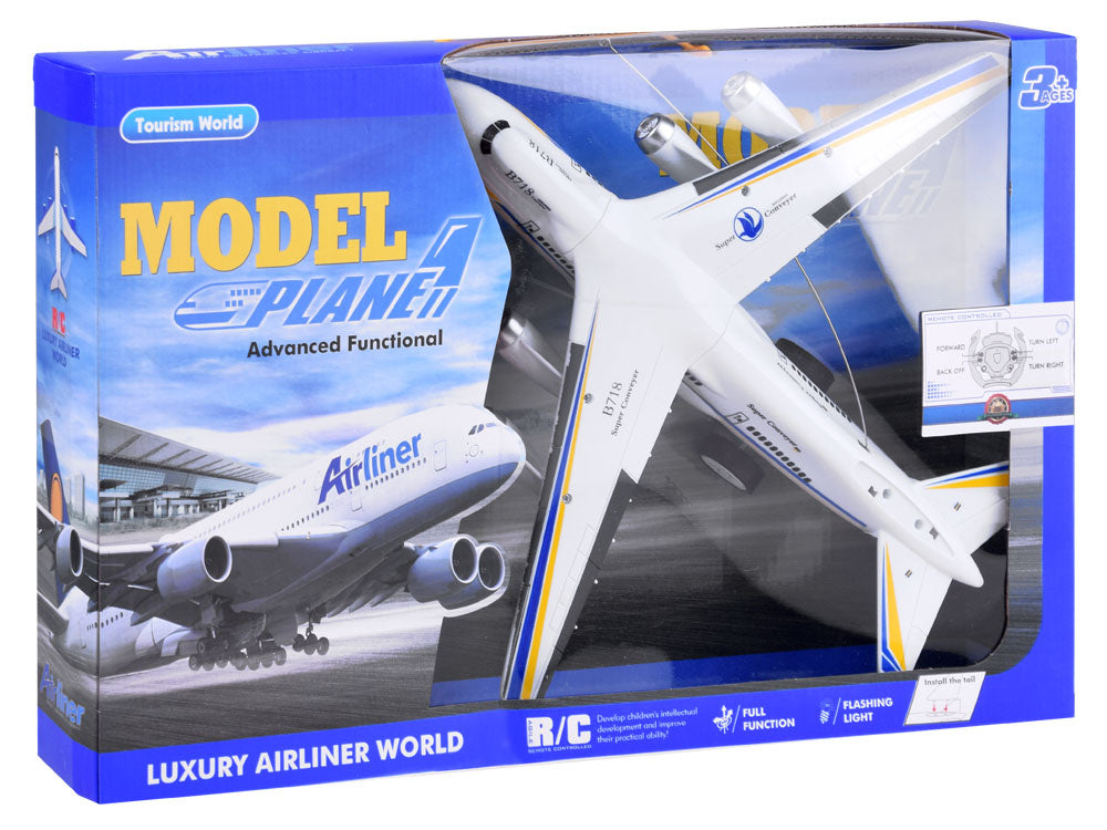 Nuotoliniu būdu valdymas lėktuvas B718, baltas