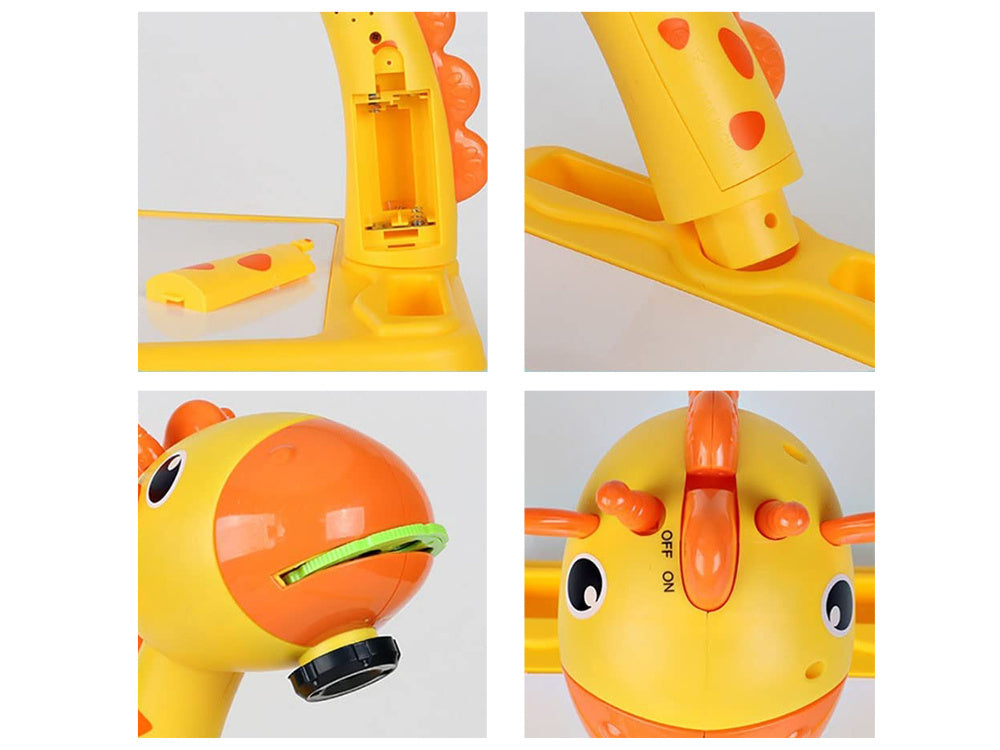 Projektorius su skaidrėmis žirafa su 12 žymeklių, oranžinis