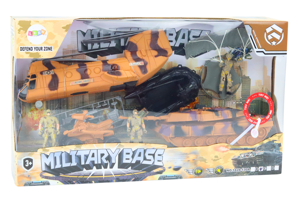 Didelis karinės technikos rinkinys su garso efektais