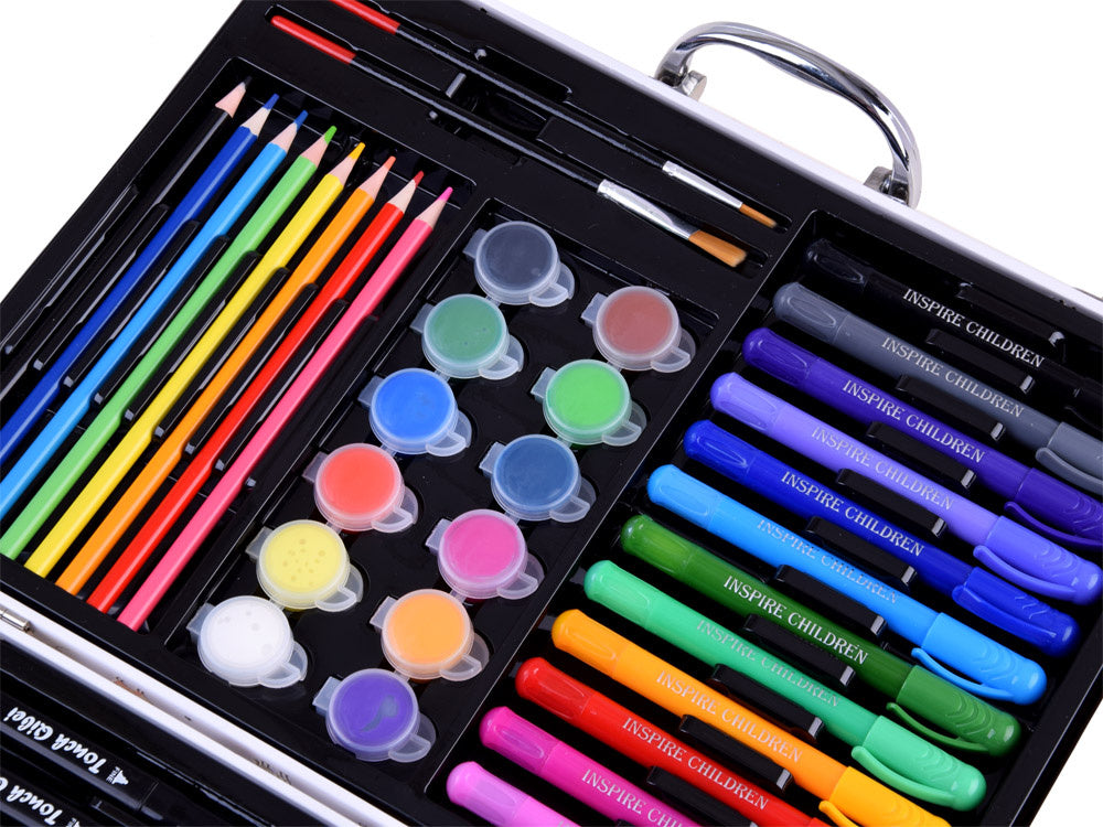 Dailės rinkinys vaikams lagaminėlyje, baltas