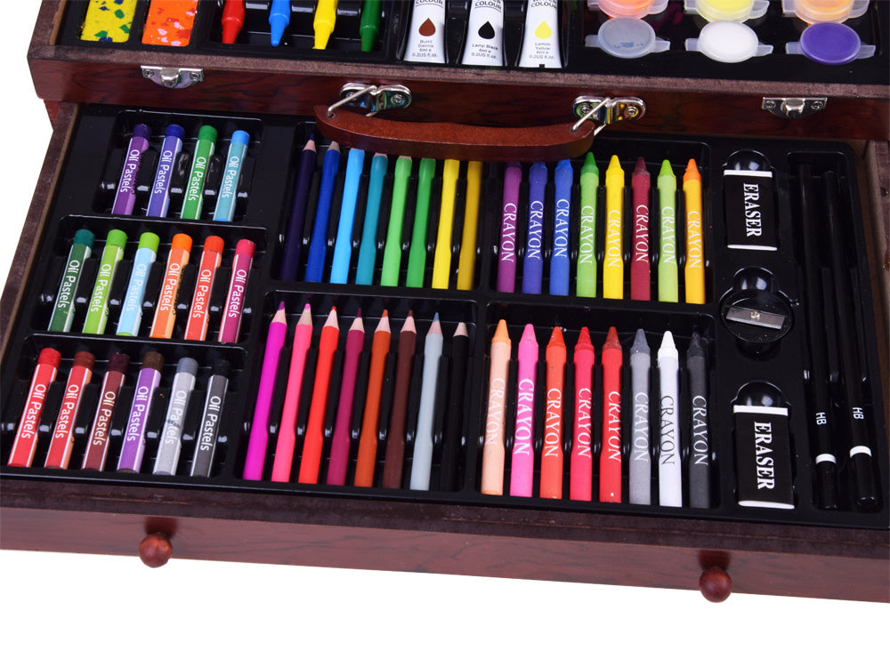 Dailės reikmenų rinkinys lagamine, 123 vnt.