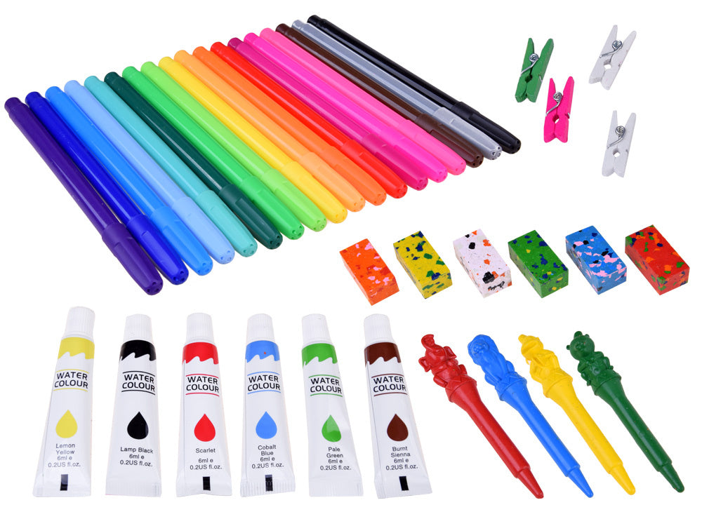 Dailės reikmenų rinkinys lagamine, 123 vnt.