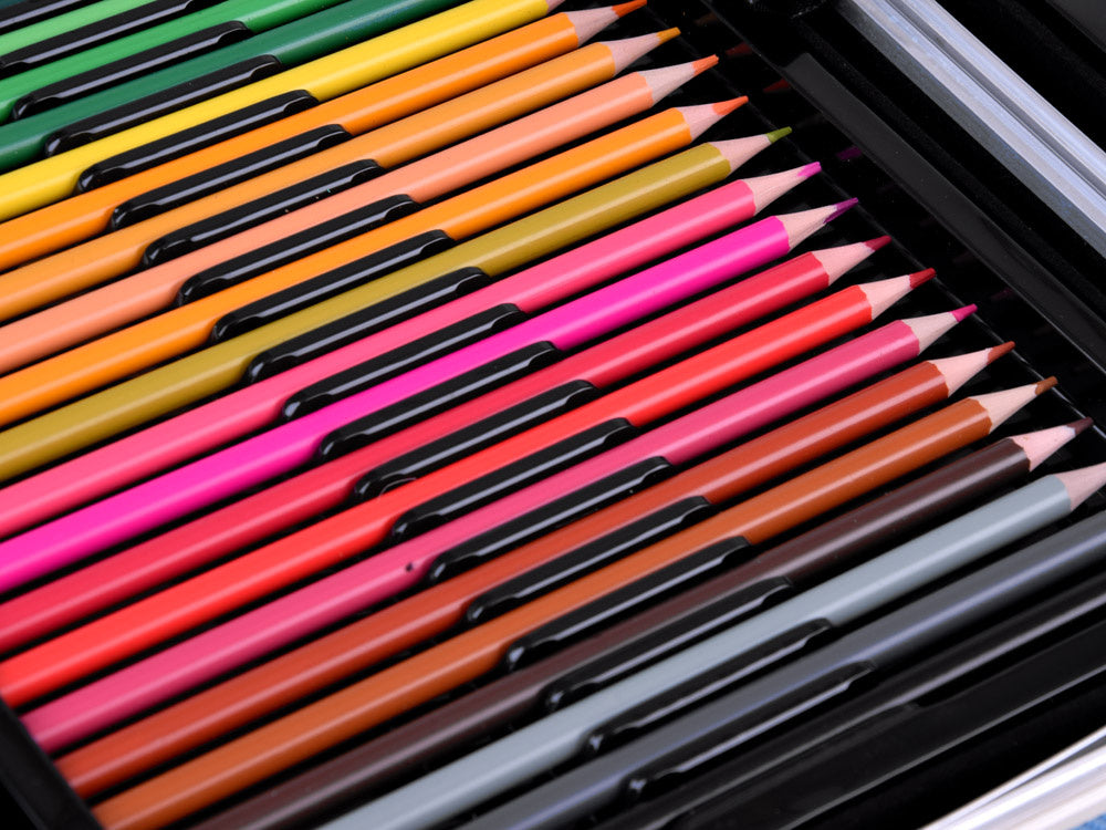 Dailės reikmenų rinkinys lagamine 145 el, rožinis