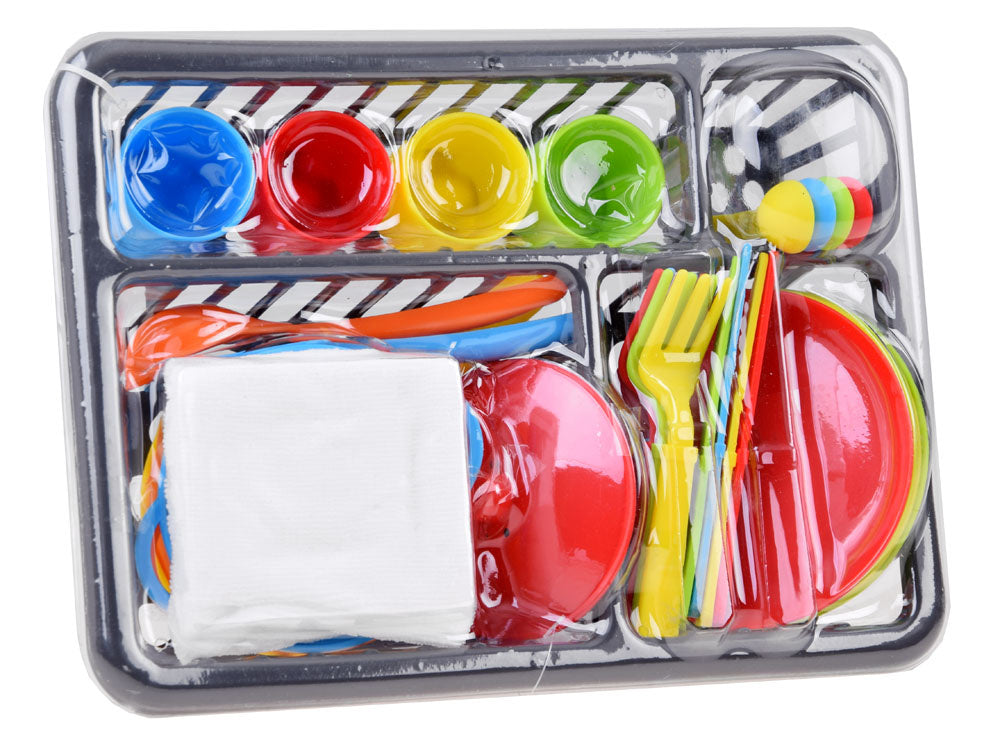 Plastikinis indų ir džiovyklė rinkinys 28 vnt