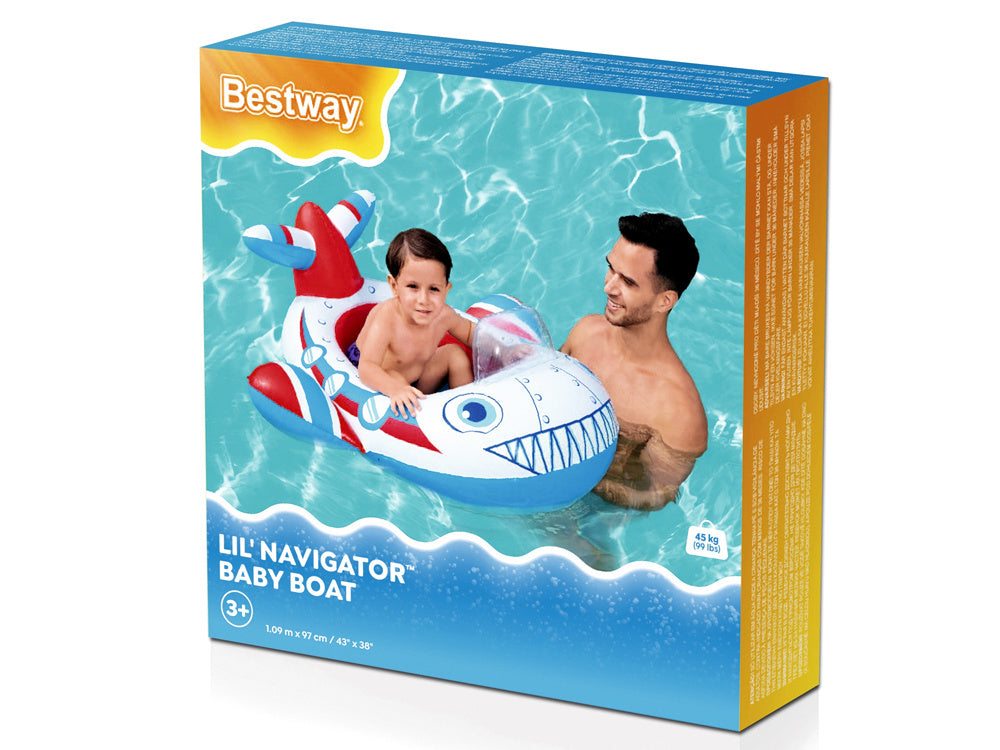 Pripučiamas baseinas lėktuvas 109x97cm Bestway, mėlynas