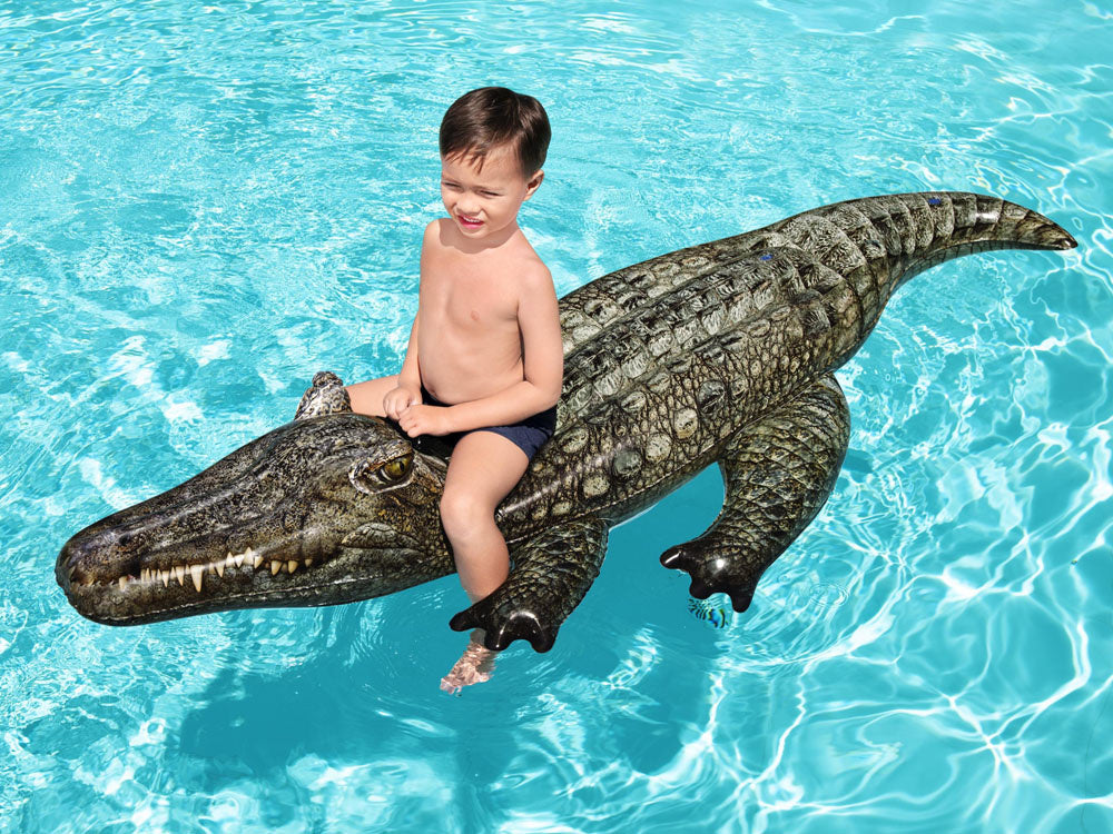 Pripučiamas krokodilas plaukimui 193x94cm, Bestway