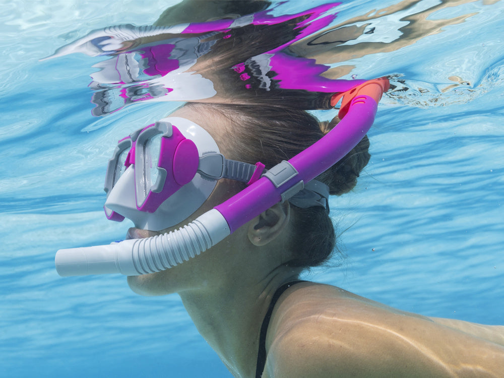 Nardymo kaukė su vamzeliu, Bestway, rožinė