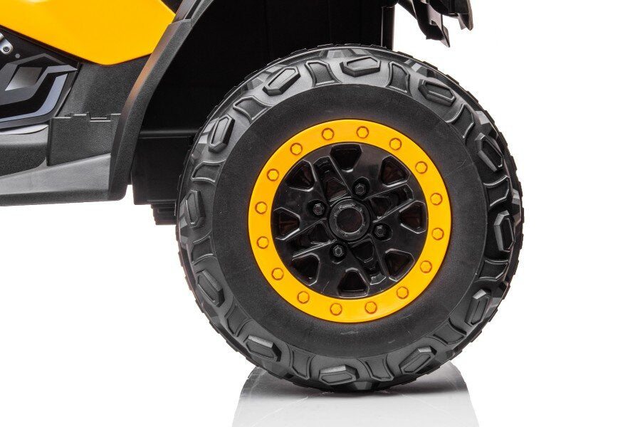 Elektrinis keturratis vaikams 4x4 320W 24 V, geltonas
