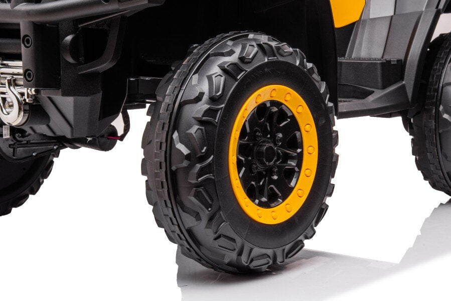 Elektrinis keturratis vaikams 4x4 320W 24 V, geltonas