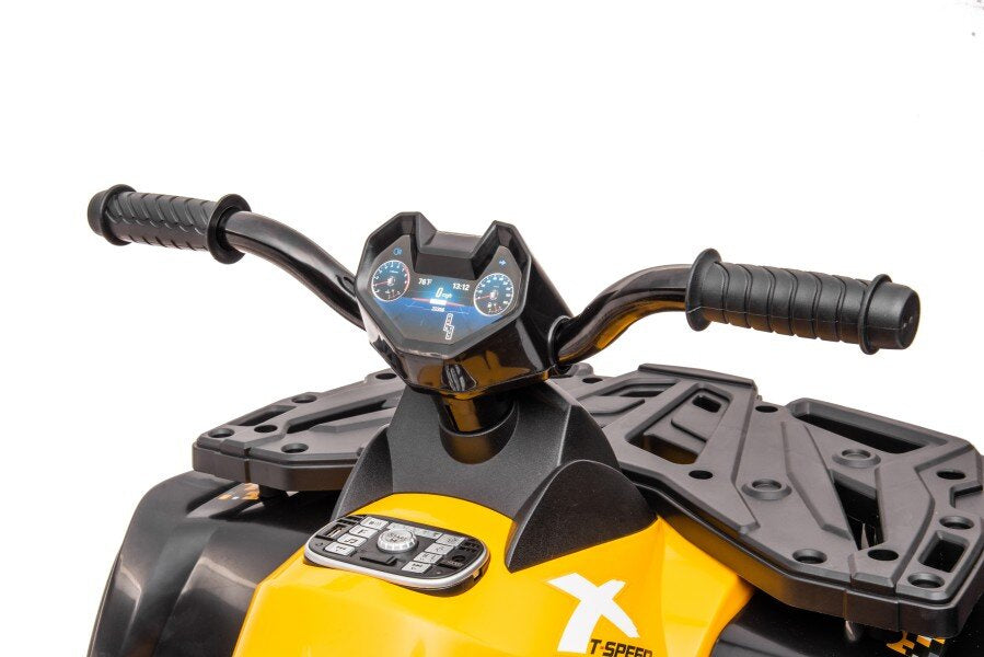 Elektrinis keturratis vaikams 4x4 320W 24 V, geltonas