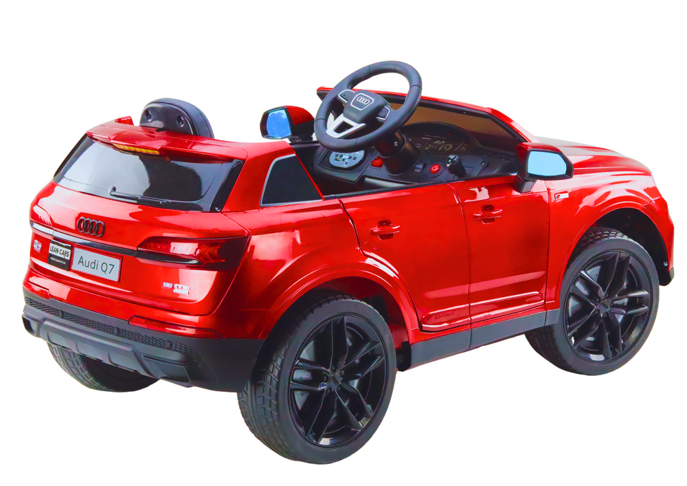 Vienvietis elektromobilis Audi Q7, raudonas