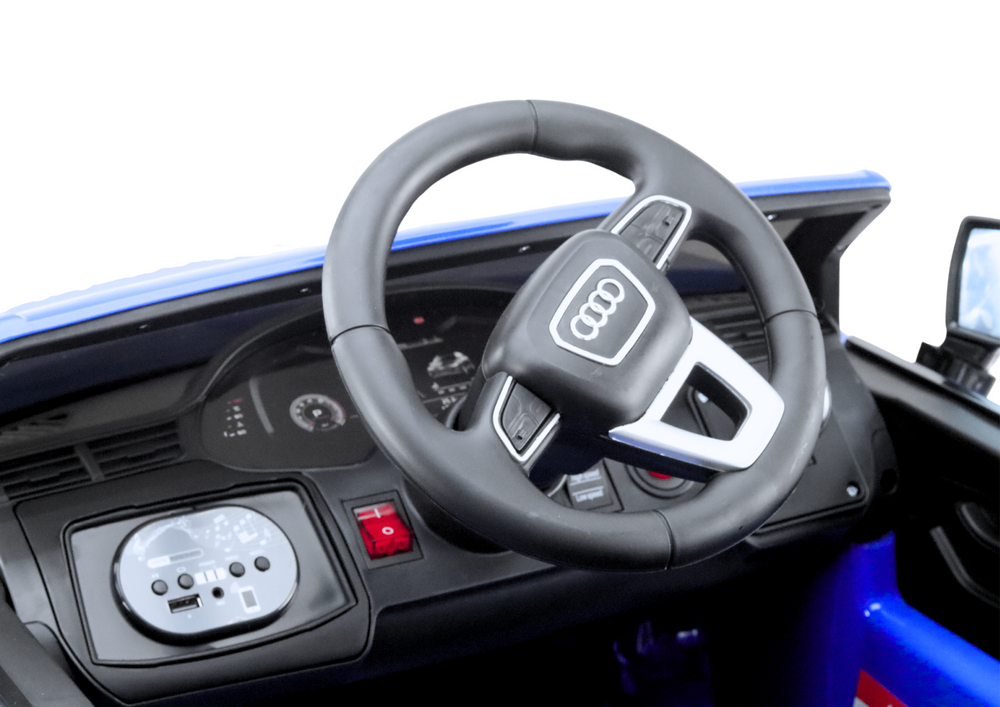 Vienvietis elektromobilis Audi Q7, mėlynas