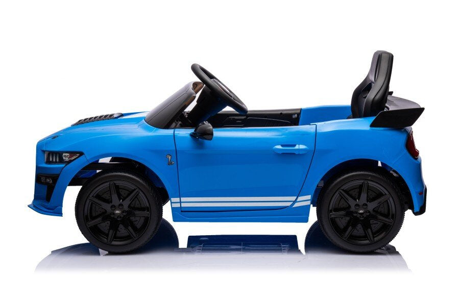 Vienvietis elektromobilis vaikams Ford Mustang GT500 Shelby, mėlynas