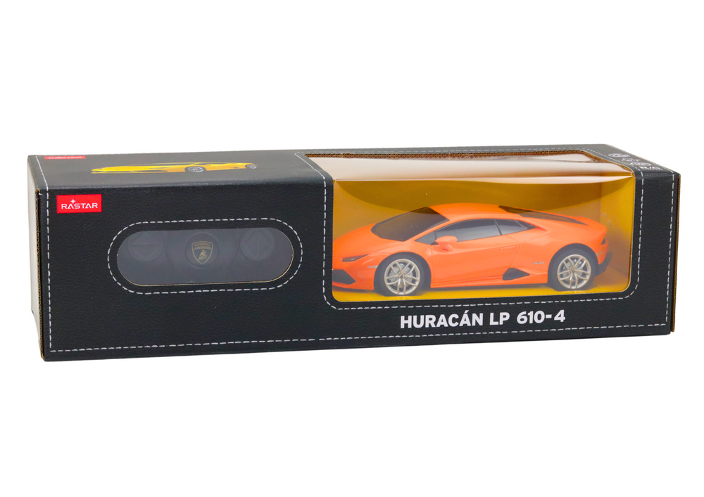 Nuotoliniu būdu valdomas Lamborghini Huracan automobilis 1:24, oranžinis