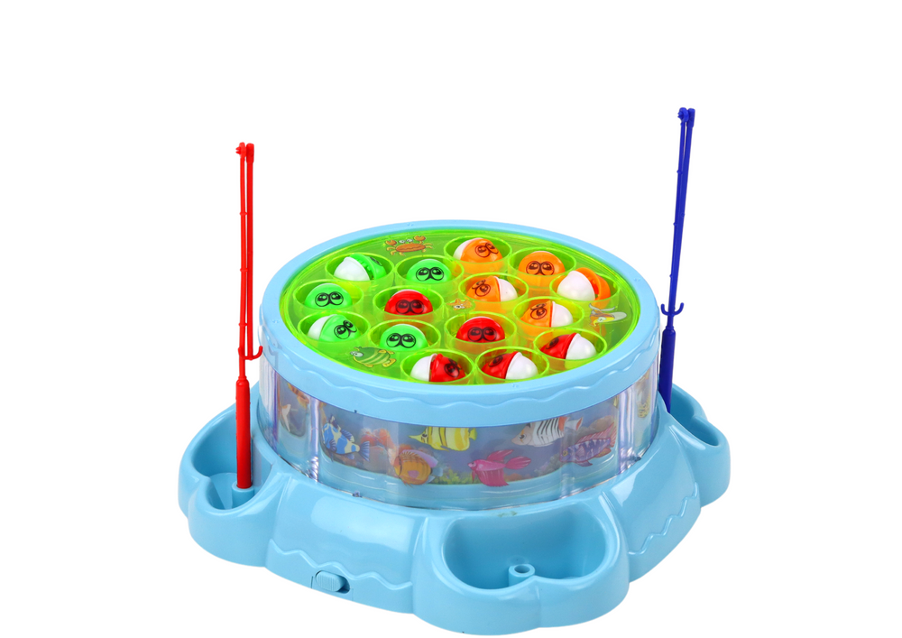 Arkadinis žaidimas „Žvejyba“ su garso ir šviesos efektais, mėlynas