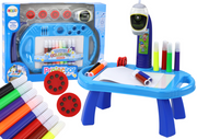 Piešimo stalas su projektoriumi, mėlynas