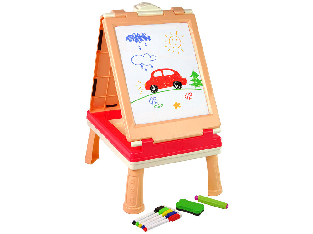 Daugiafunkcinis dvipusis žaidimų stalas 3in1, raudonas