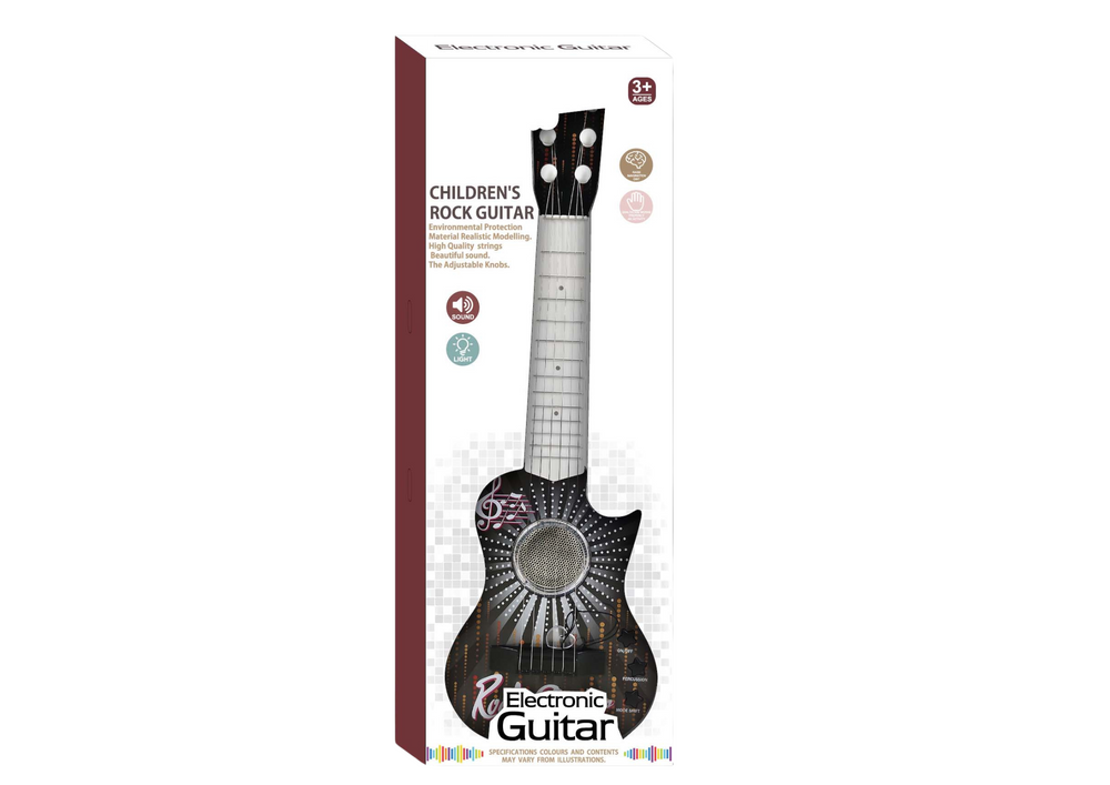 Žaislinė elektrinė gitara su šviesomis ir garsais