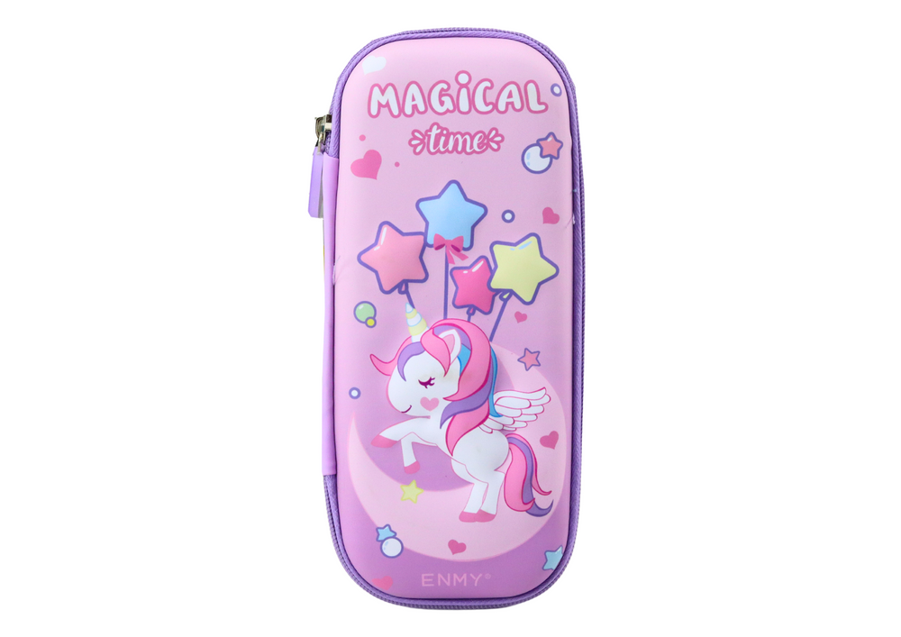 3D Pieštukinė su vienaragio motyvais23x10x5 cm, violetinė