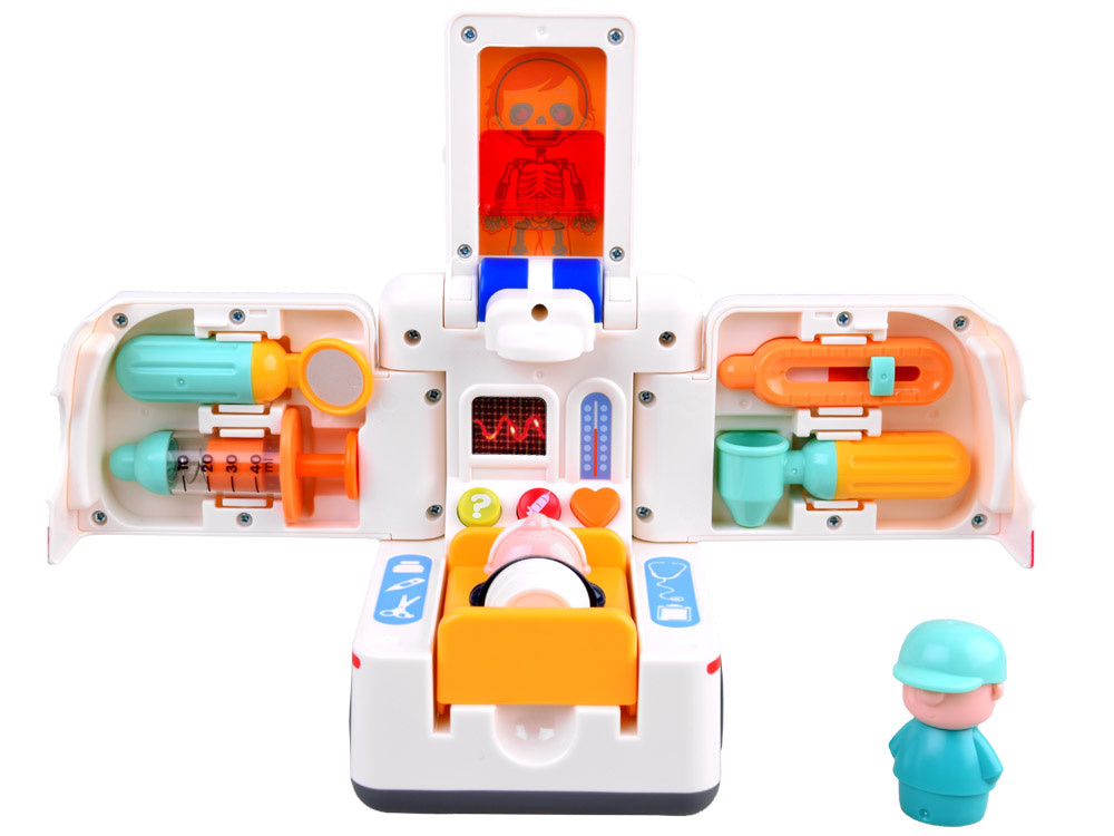 Žaislinis greitosios pagalbos automobilis su šviesos ir garso efektais