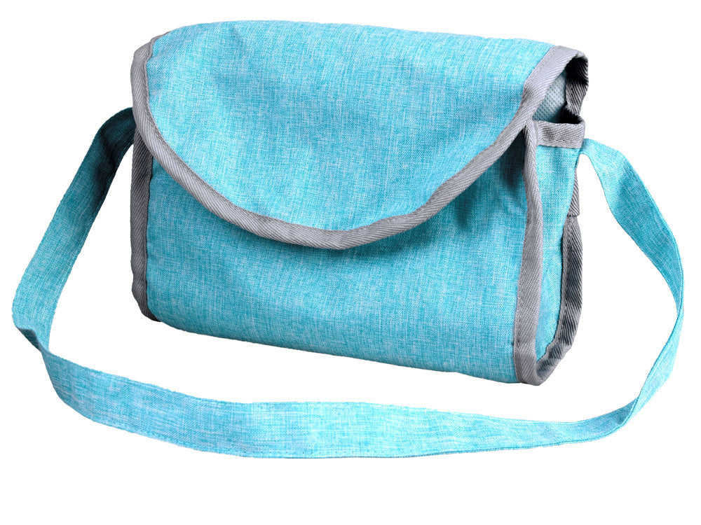 Daugiafunkcinis lėlių vežimėlis 4in1, pilkai mėlynas