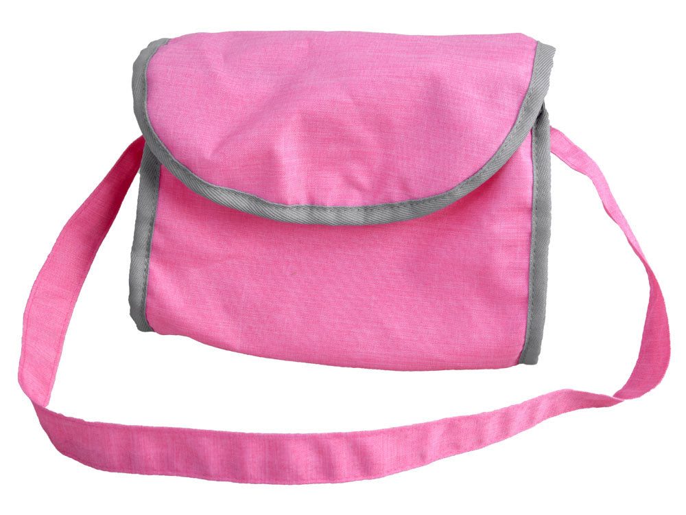 Daugiafunkcinis lėlių vežimėlis 4in1, pilkai rožinis