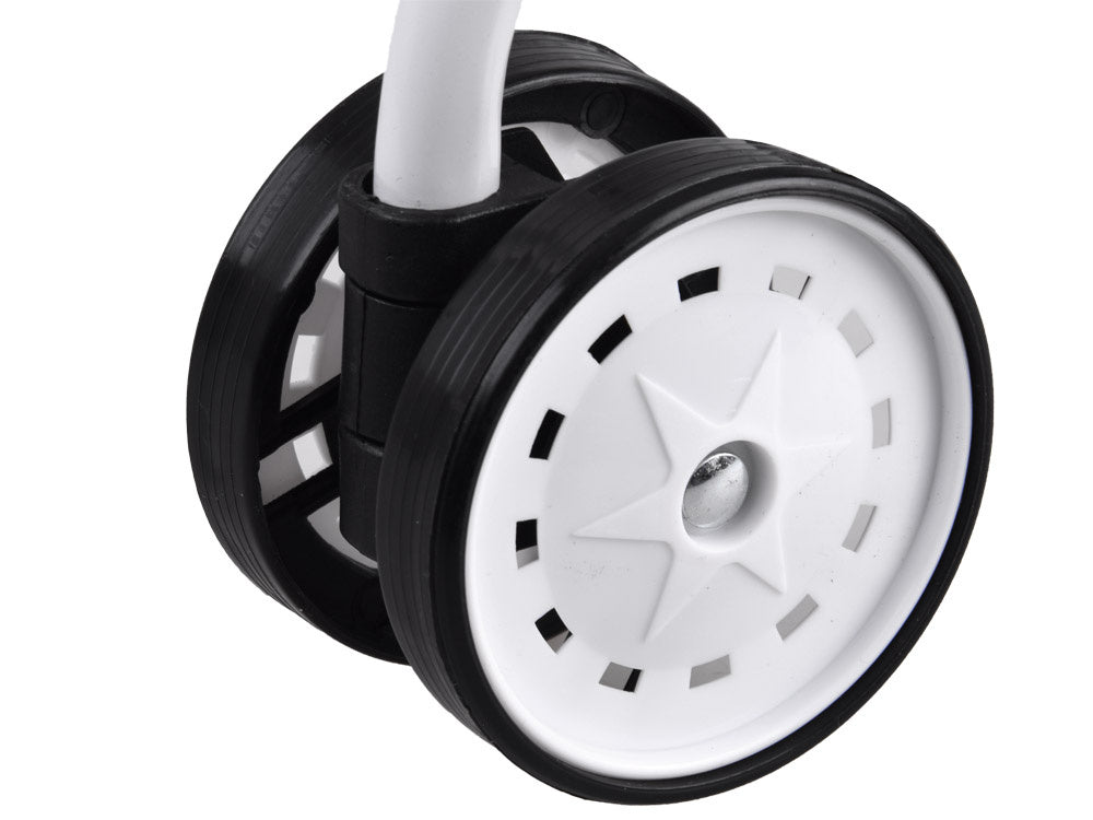 Lėlių vežimėlis, juodai baltas