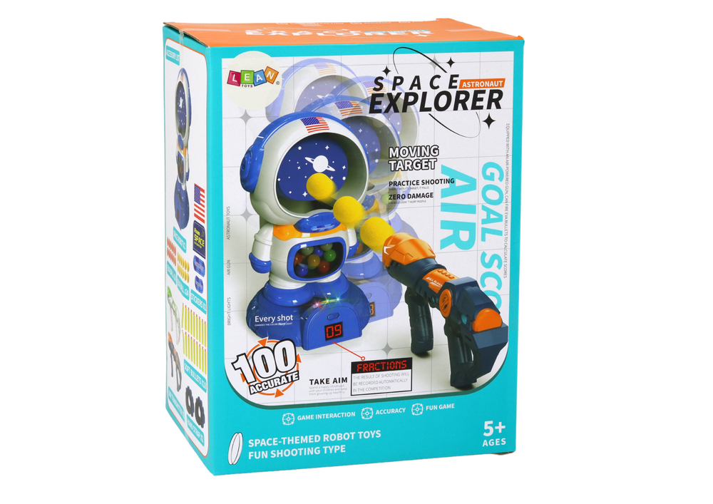 Žaislinis šaudymo rinkinys su astronautu ir priedais