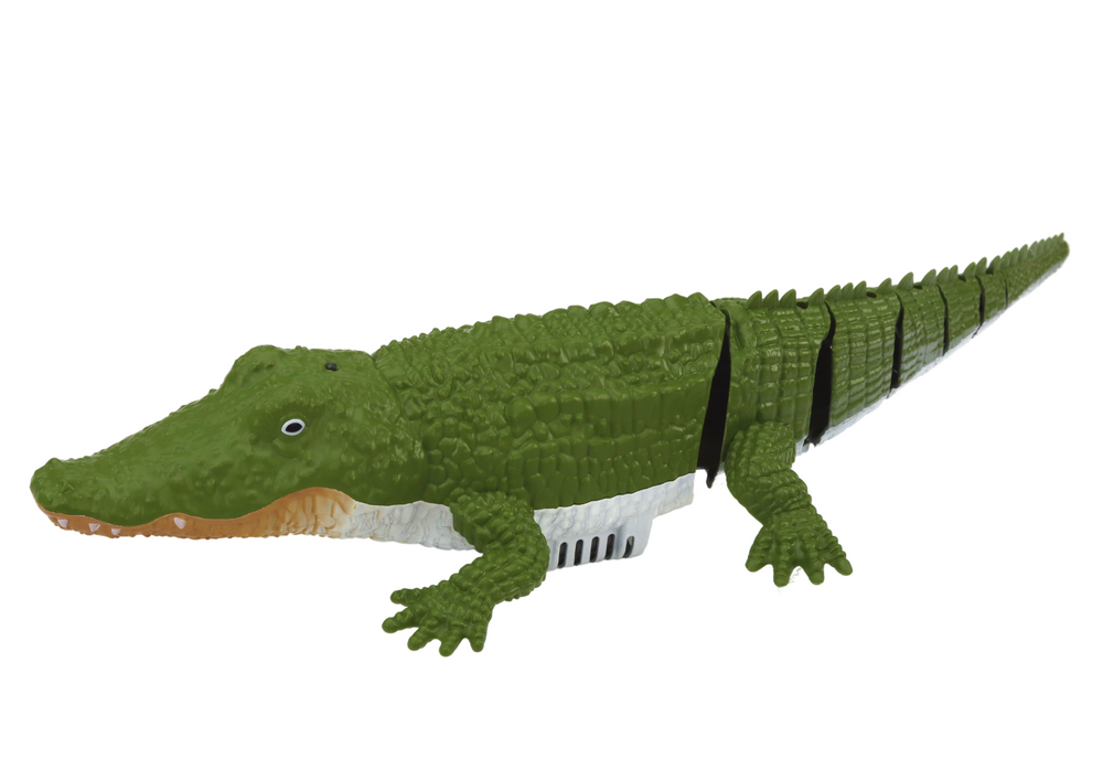 Nuotoliniu būdu valdomas krokodilas plūduriuojantis vandenyje