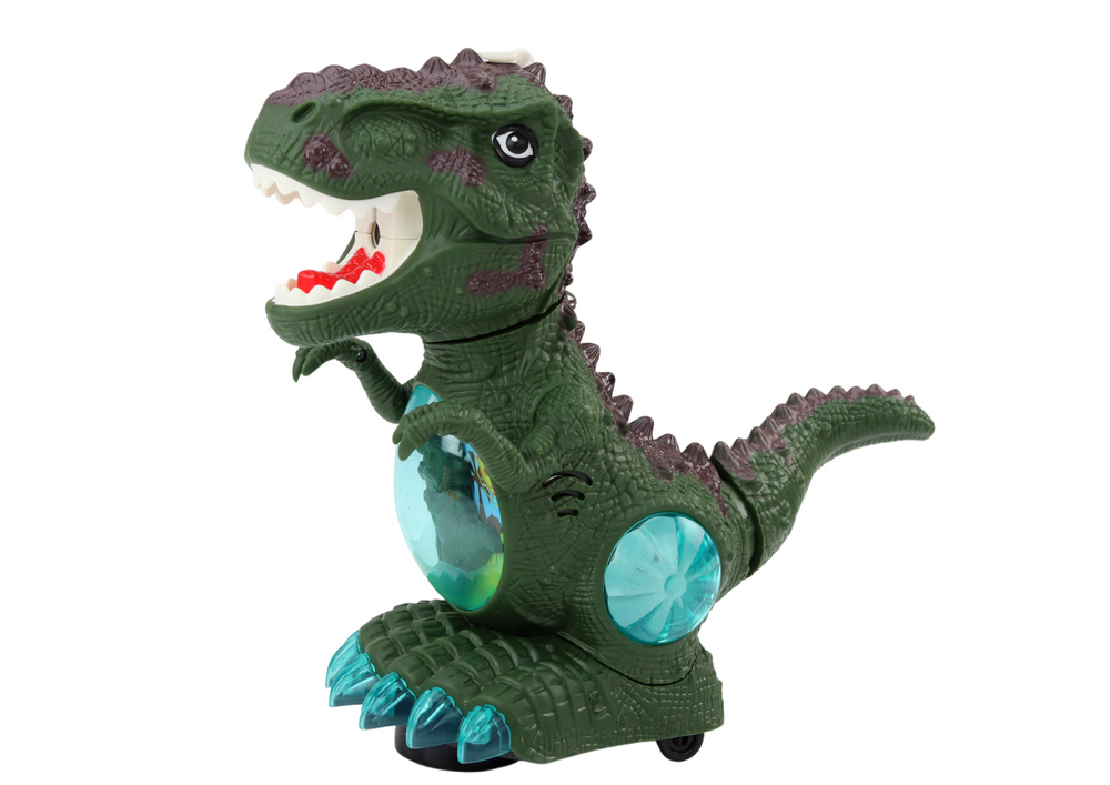 Interaktyvus šokantis dinozauras su dūmų efektu, žalias