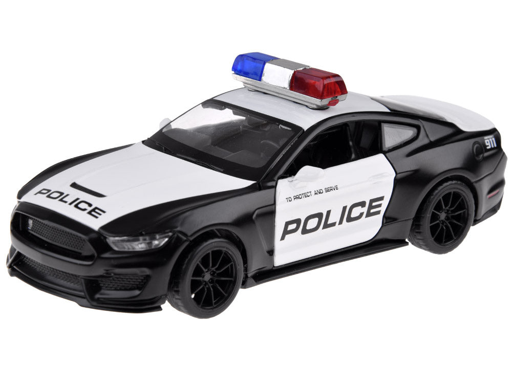 Metalinis policijos Ford Shelby GT350 automobilis su garso ir šviesos efektais