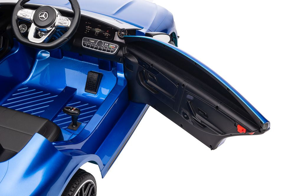 Vienvietis elektromobilis vaikams Mercedes CLA 45s AMG 4x4, mėlynas lakuotas