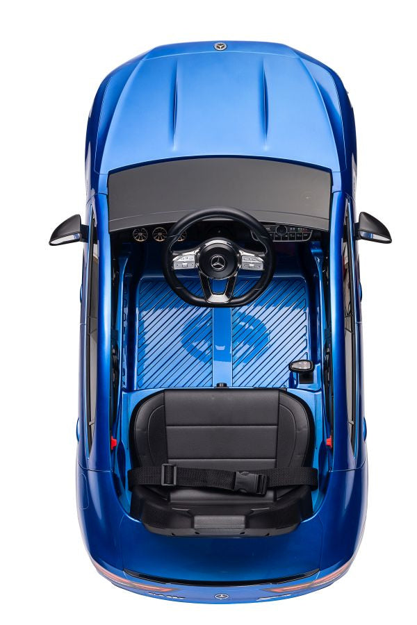 Vienvietis elektromobilis vaikams Mercedes CLA 45s AMG 4x4, mėlynas lakuotas