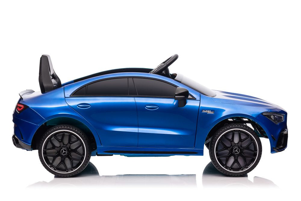Vienvietis elektromobilis vaikams Mercedes CLA 45s AMG 4x4, mėlynas lakuotas