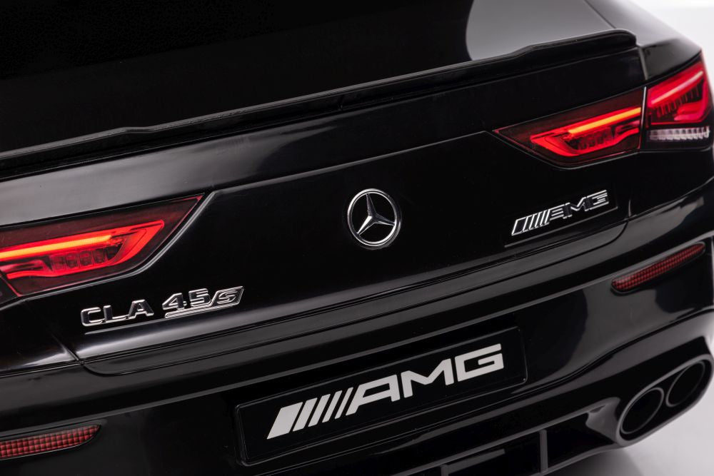 Vienvietis elektromobilis  vaikams  Mercedes CLA 45s AMG 4x4, juodas lakuotas