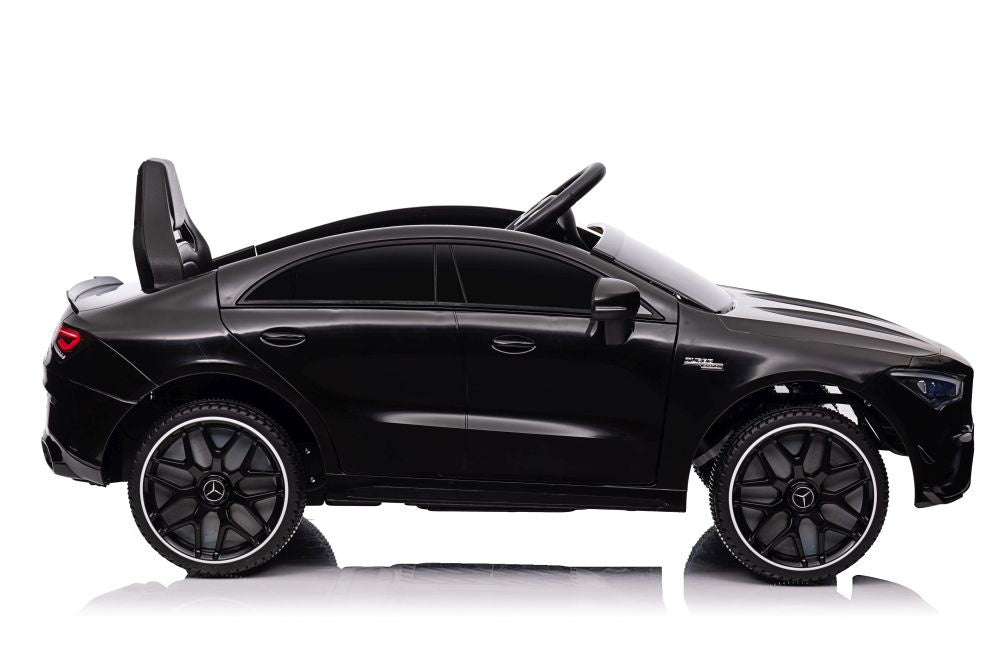 Vienvietis elektromobilis  vaikams  Mercedes CLA 45s AMG 4x4, juodas lakuotas