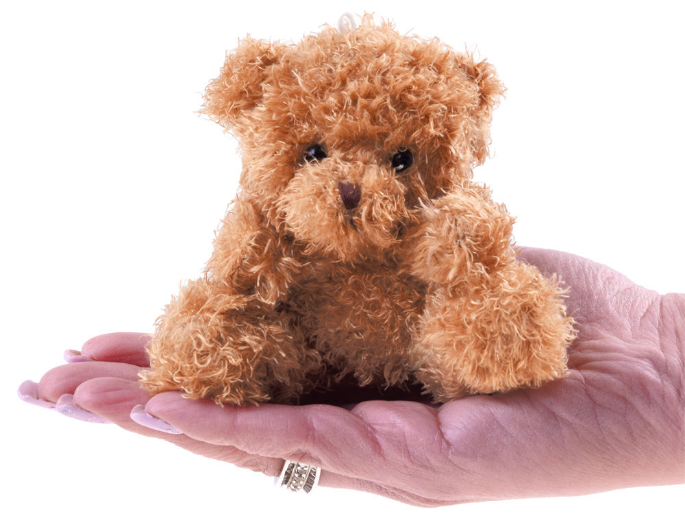 Pliušinis žaislas meškiukas 10 cm, rudas