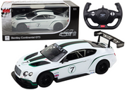 Nuotoliniu būdu valdomas sportinis Bentley Continental GT3 automobilis 1:14, baltas