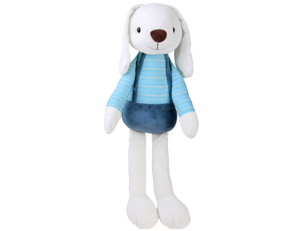 Pliušinis triušis su šortais 60 cm, mėlynas