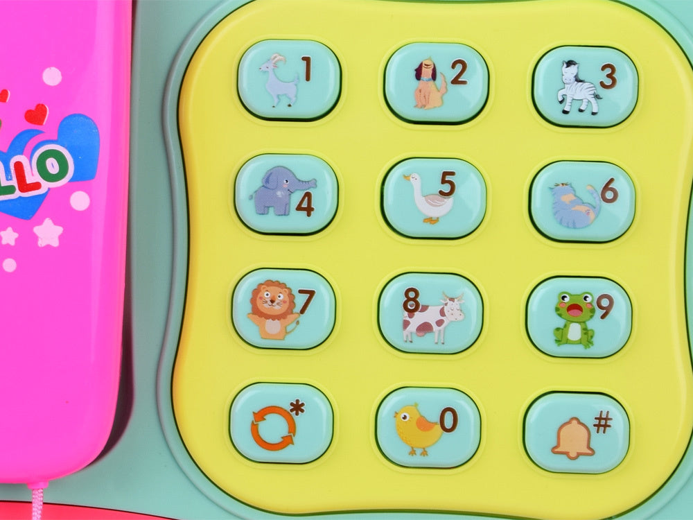 Vaikiškas telefonas su šviesos ir garso efektais