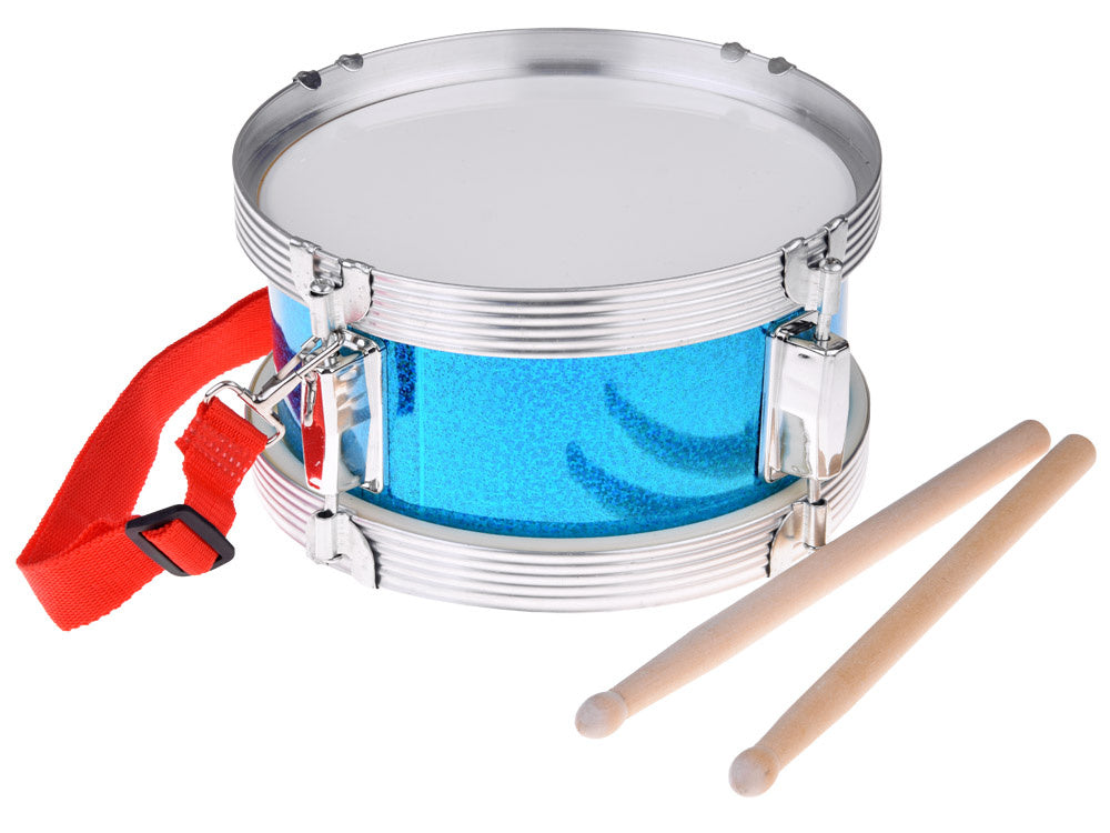 Vaikiškas būgnas su lazdelėmis, mėlynas