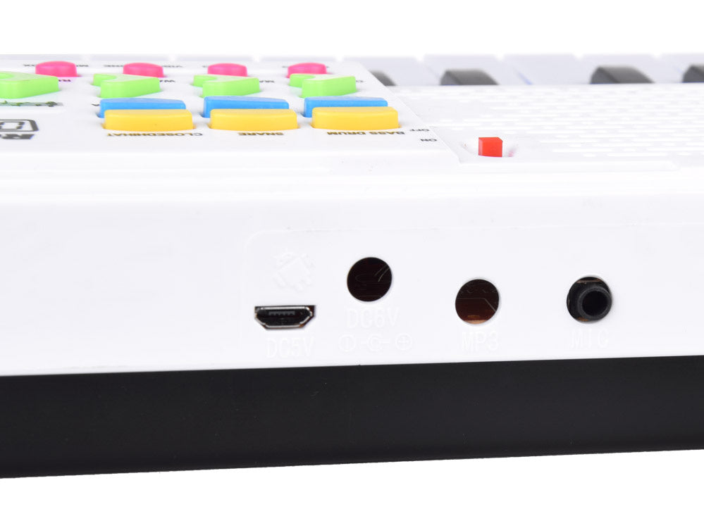 Žaislinis pianinas 37 klavišai, baltas