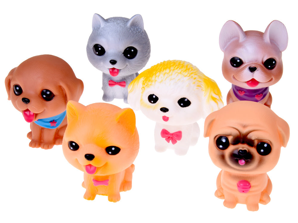 Guminių figūrėlių rinkinys 6 vnt, šuniukai