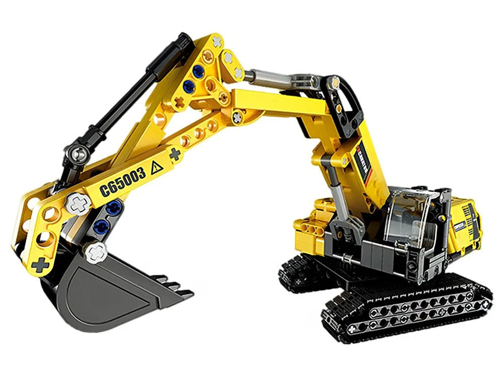 Statybinis ekskavatoriaus CaDA konstruktorius vaikams su judančiais elementai 467 vnt.